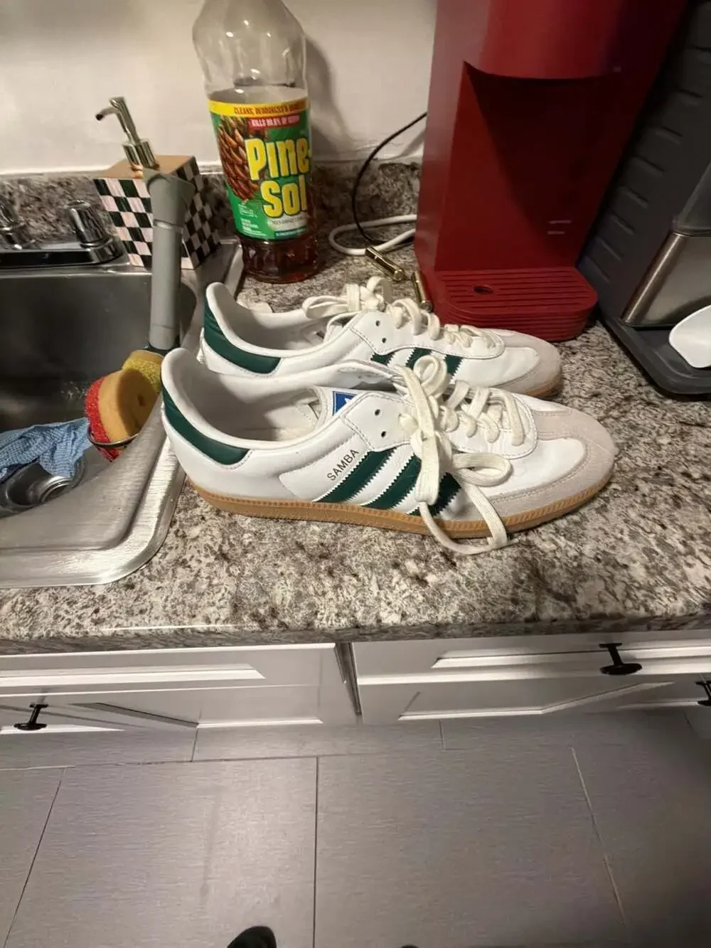Adidas Samba OG White Collegiate Green Gum Sneakers